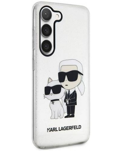 Калъф Karl Lagerfeld - Glitter K and C, Galaxy S23 Plus, прозрачен - 2
